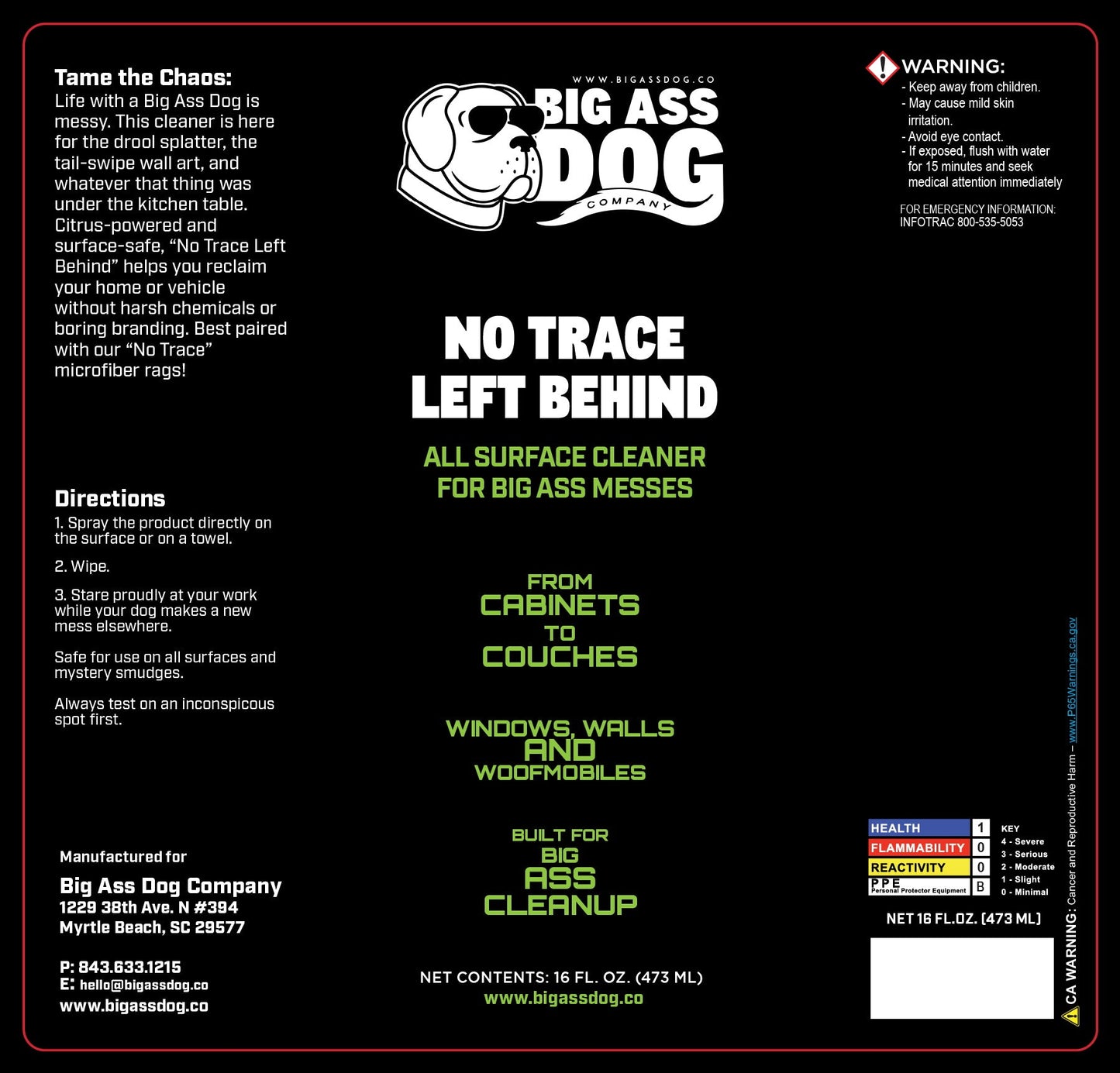 No Trace Left Behind Cleaning Bundle - Big Ass Dog Company